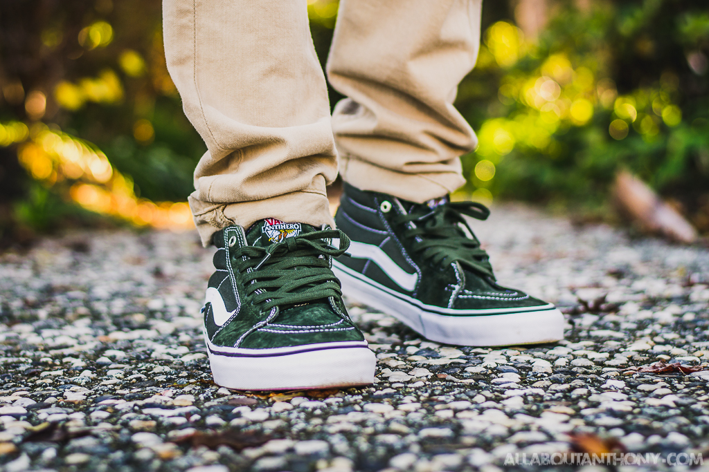 vans with green toes