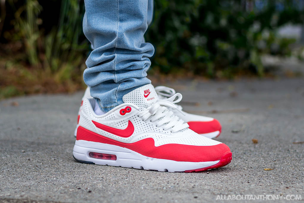 Nike Air Max 1 Ultra Moire White Red On 