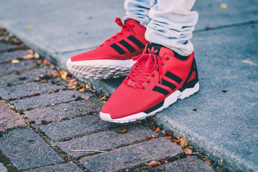 Adidas ZX Flux Red and Black On Feet Sneaker Review