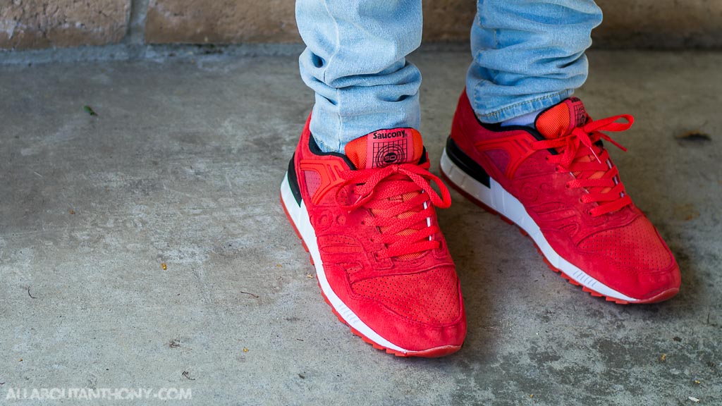 Saucony Grid SD No Chill Red On Feet 