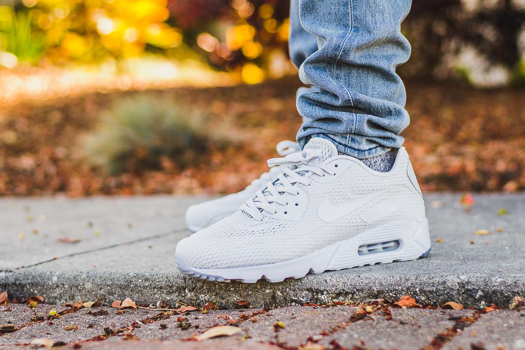 Aceptado Mm comerciante Nike Air Max 90 Ultra BR Pure Platinum On Feet Sneaker Review