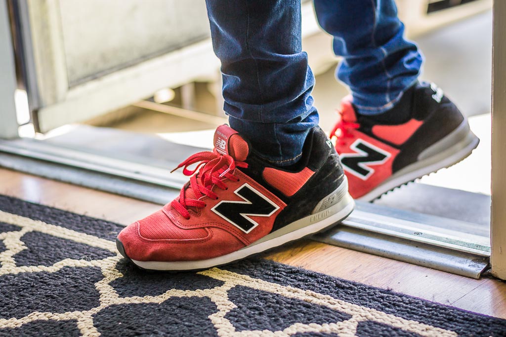concepts x new balance 574 red / black