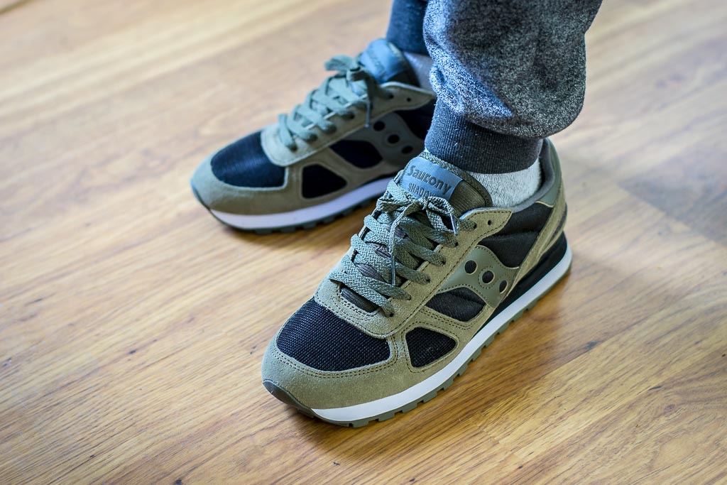 Saucony Shadow Original Olive Black On Feet Sneaker Review