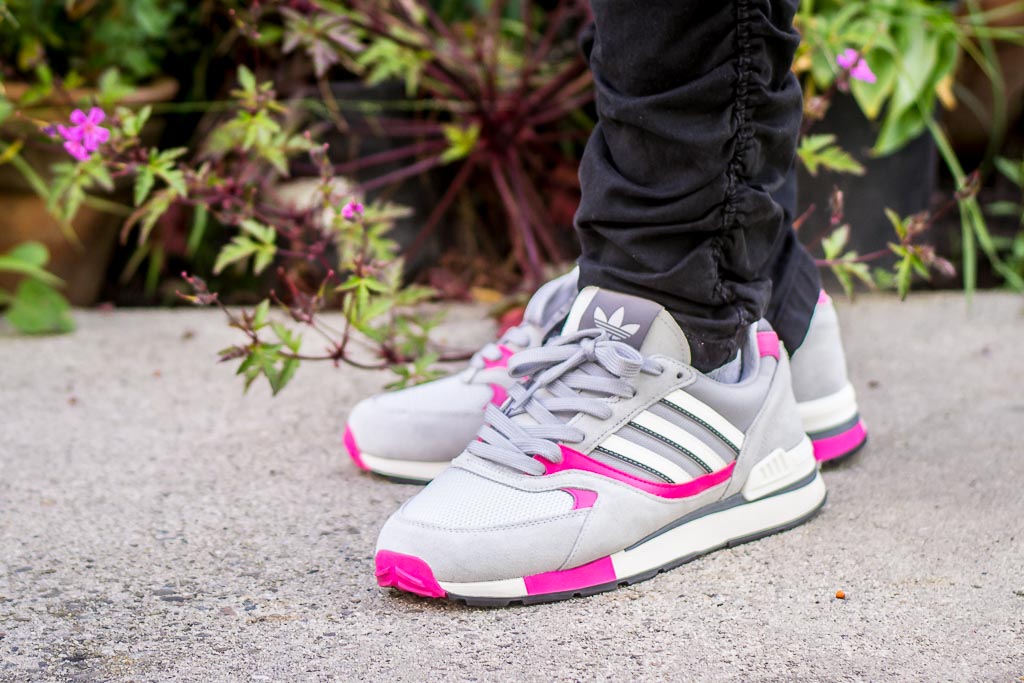 Adidas Quesence Grey Two \u0026 Shock Pink On Feet Sneaker Review