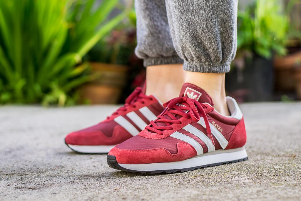 Adidas Haven Mystery Red On Feet Sneaker Review
