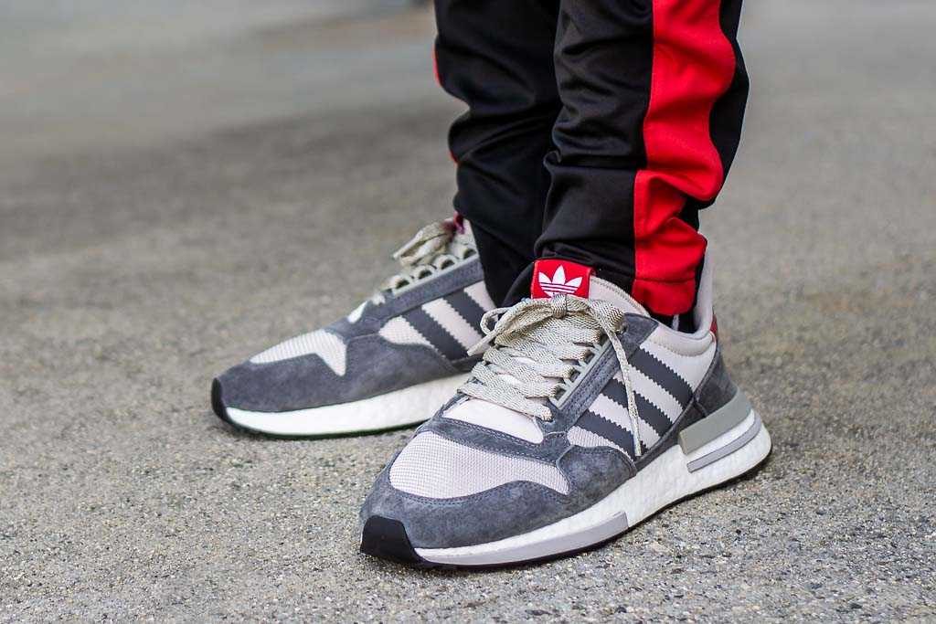 Adidas ZX 500 RM Grey Scarlet On Foot Sneaker Review
