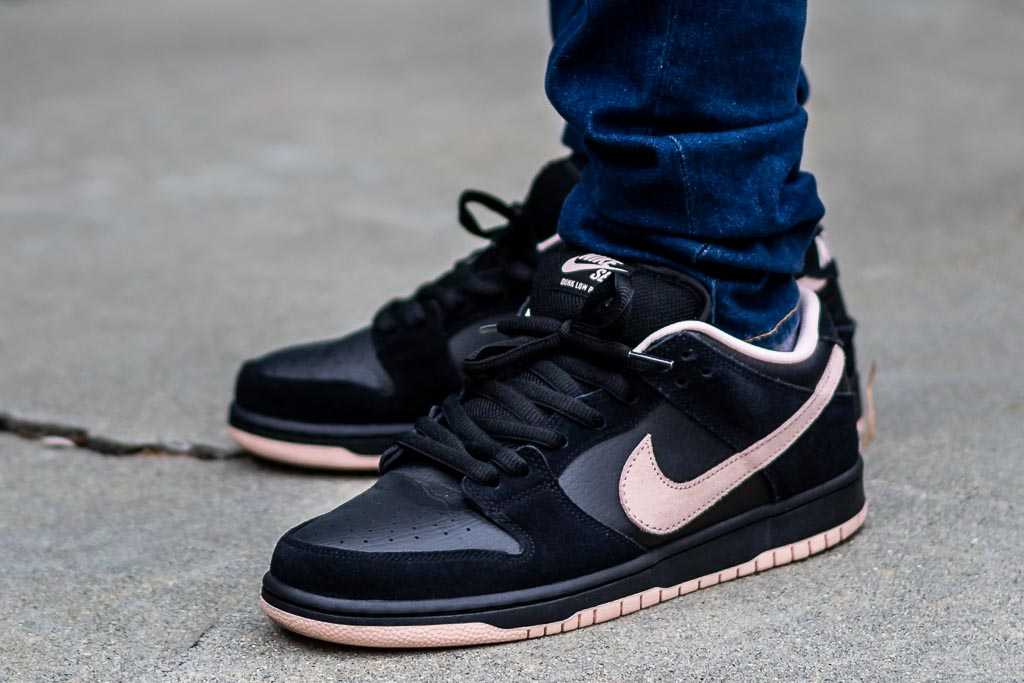 nike sb dunk low black washed coral