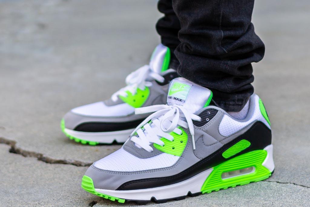 Nike Air Max 90 Lime On Feet Sneaker Review