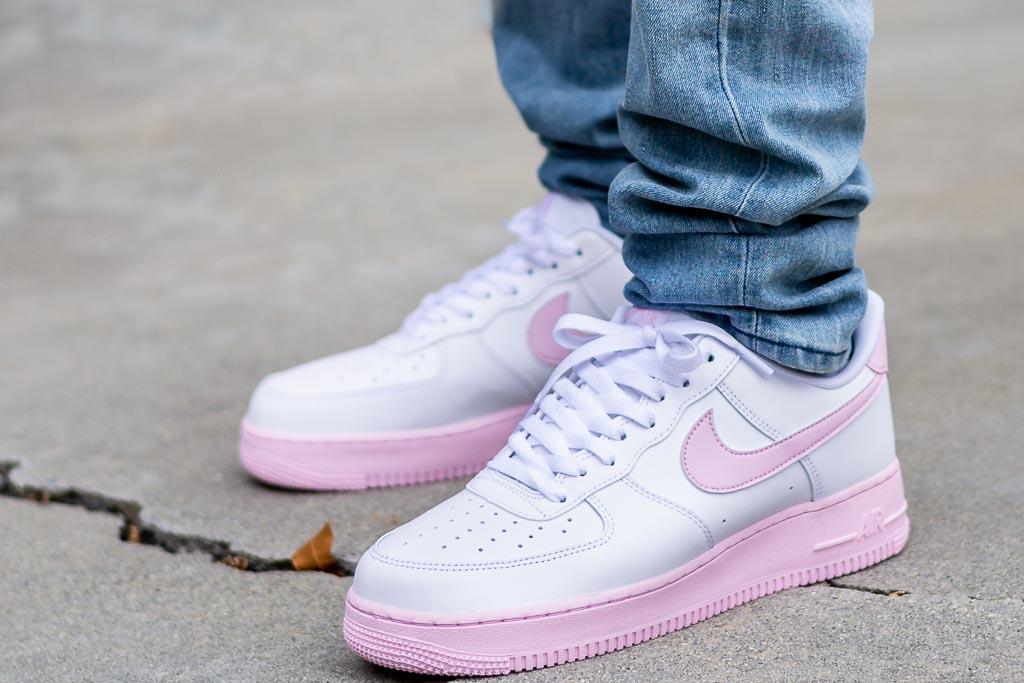 air force 1 pink and red swoosh