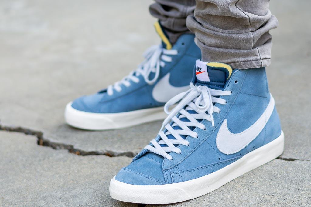 blue suede nikes