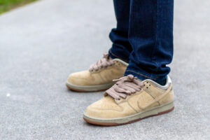 Nike SB Dunk Low Pro B Parachute Beige On Feet